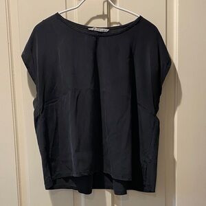 Elizabeth Suzann Black Silk Josephine Top, sz S